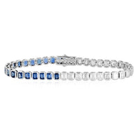 Champagne Diamond Tennis Bracelet in 14K Yellow Gold