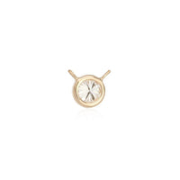 Diamond Taurus Zodiac Necklace in 14K Yellow Gold