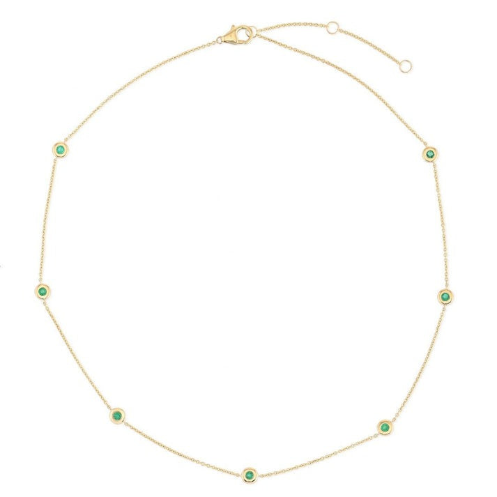 Diamond Exquisite Station Necklace in 14K Yellow Gold