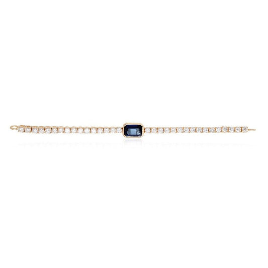 Dazzling Amethyst Tennis Bracelet in 18K Yellow Gold