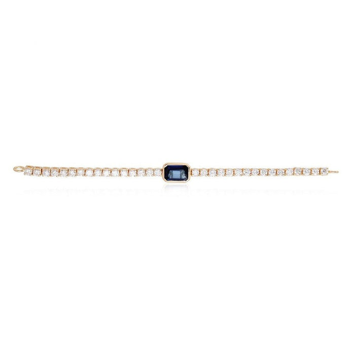 Dazzling Amethyst Tennis Bracelet in 18K Yellow Gold