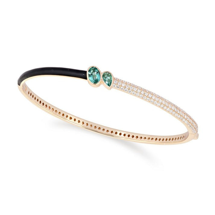 Supreme Diamond Bangle Bracelet in 14K Yellow Gold