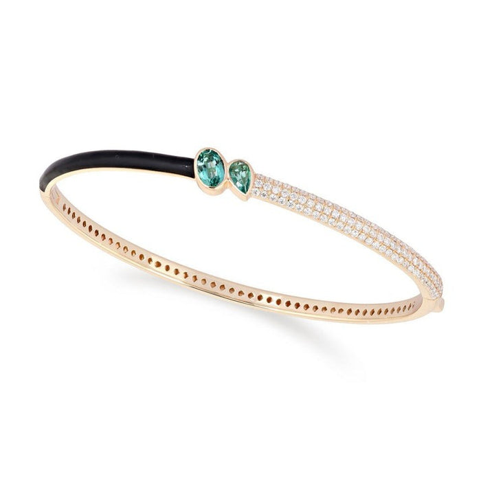 Supreme Diamond Bangle Bracelet in 14K Yellow Gold