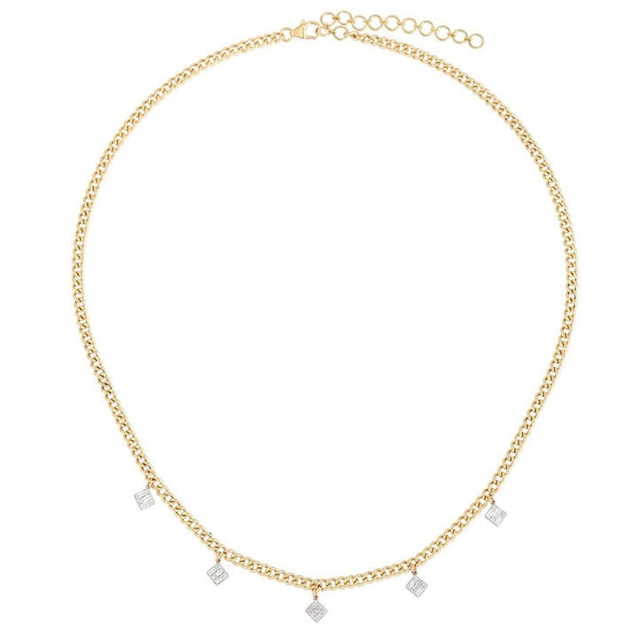 140 Diamond 14K (or 18k upon request) Yellow Gold Link Necklace