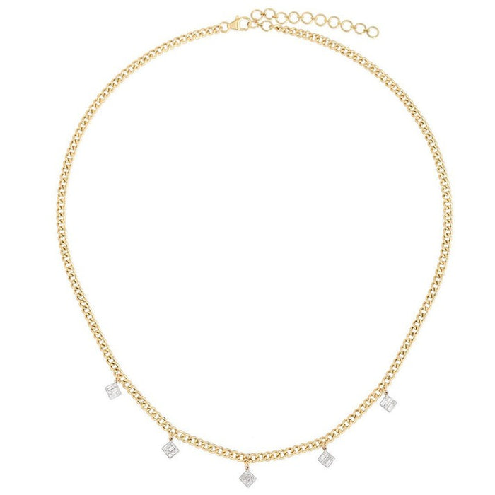 140 Diamond 14K (or 18k upon request) Yellow Gold Link Necklace
