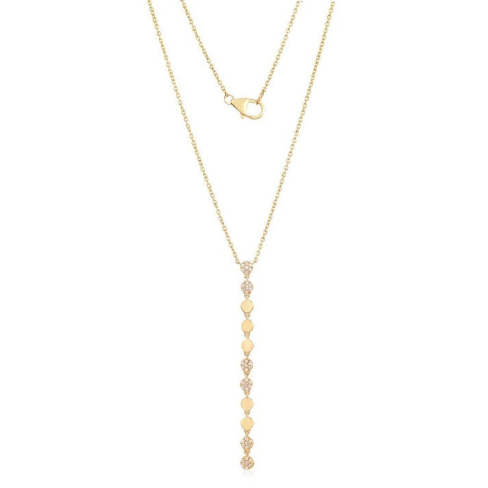 Diamond Bloom Lariat Necklace in 14K Yellow Gold
