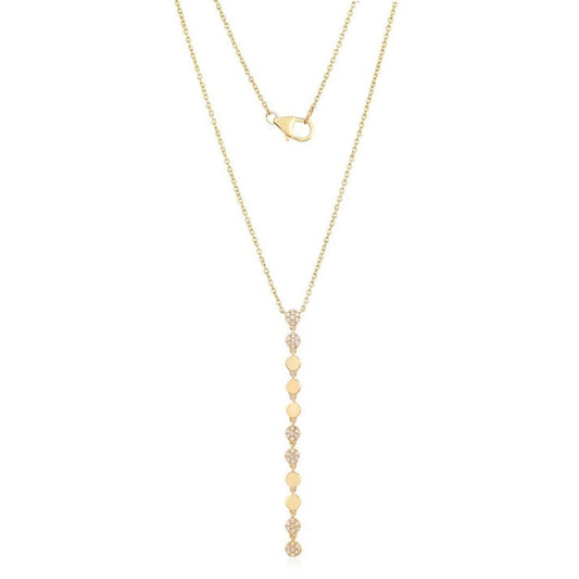Diamond Bloom Lariat Necklace in 14K Yellow Gold