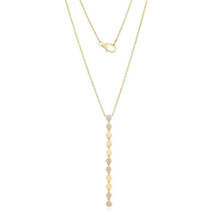 Diamond Bloom Lariat Necklace in 14K Yellow Gold