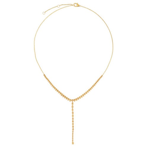 Diamond Elegant Pave Drop Necklace in 14K Yellow Gold