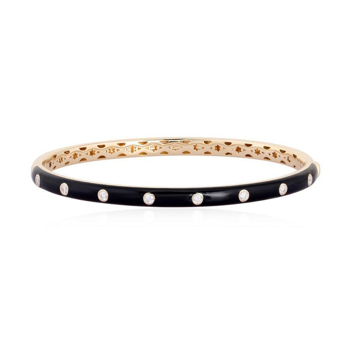 Opal Mirage Bangle Bracelet in 14K Yellow Gold