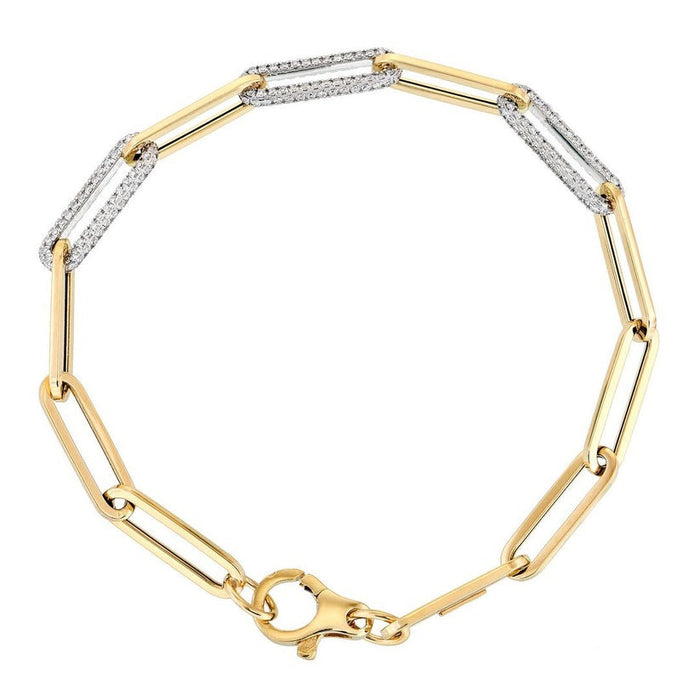 Lightweaver Diamond Link Bracelet in 14K Yellow Gold