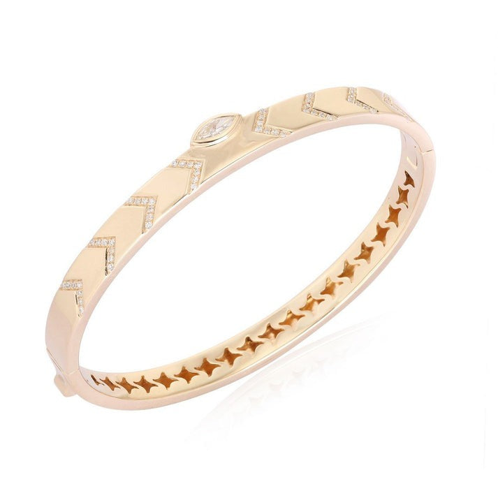 Starlight Path Chevron Diamond Bracelet in 14K Yellow Gold