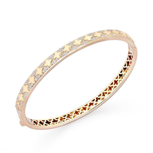 Evermore Diamond Bangle Bracelet in 14K Yellow Gold