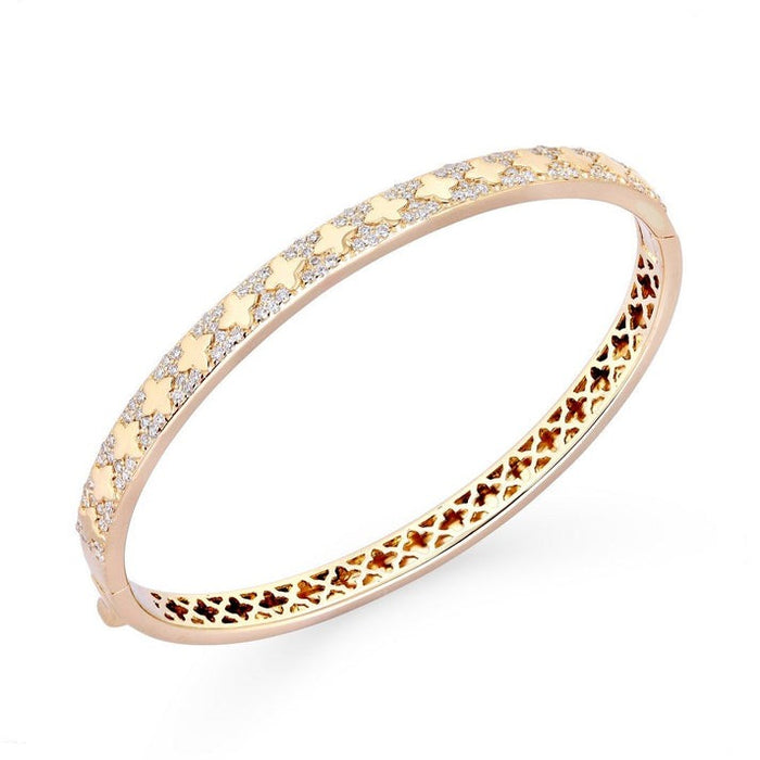 Evermore Diamond Bangle Bracelet in 14K Yellow Gold