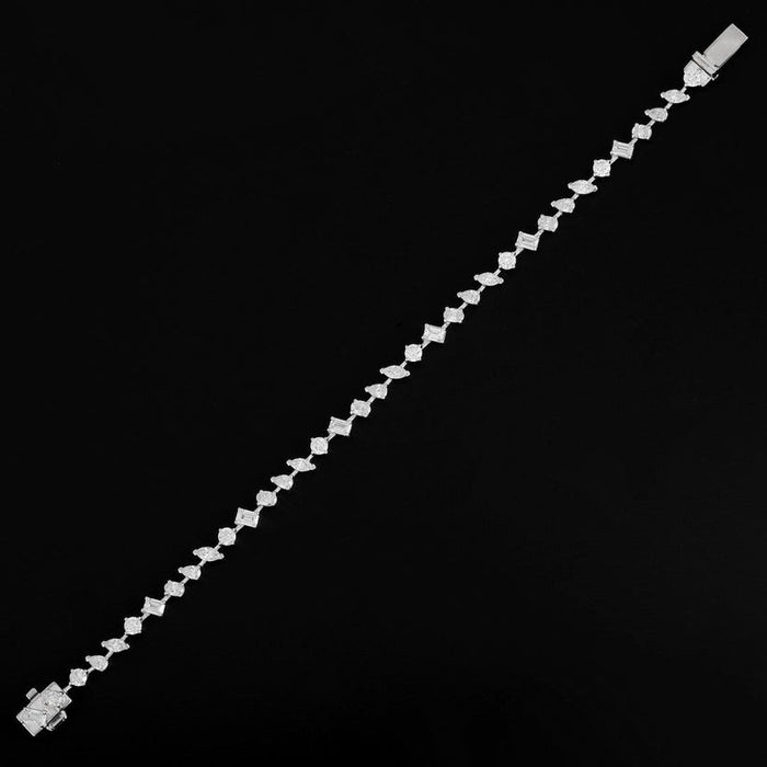 Luxe Lattice Diamond Tennis Bracelet in 18K Yellow Gold