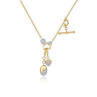 Diamond Mix Shape Pendant Necklace in 14K Yellow Gold