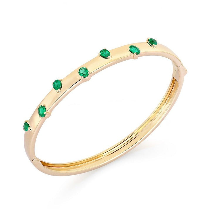 Diamond Devotion Beautiful Bangle Bracelet in 14K Yellow Gold
