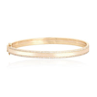Gleam Line Double Row Diamond Illusion Bracelet in 14K Gold