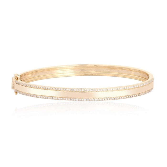 Gleam Line Double Row Diamond Illusion Bracelet in 14K Gold