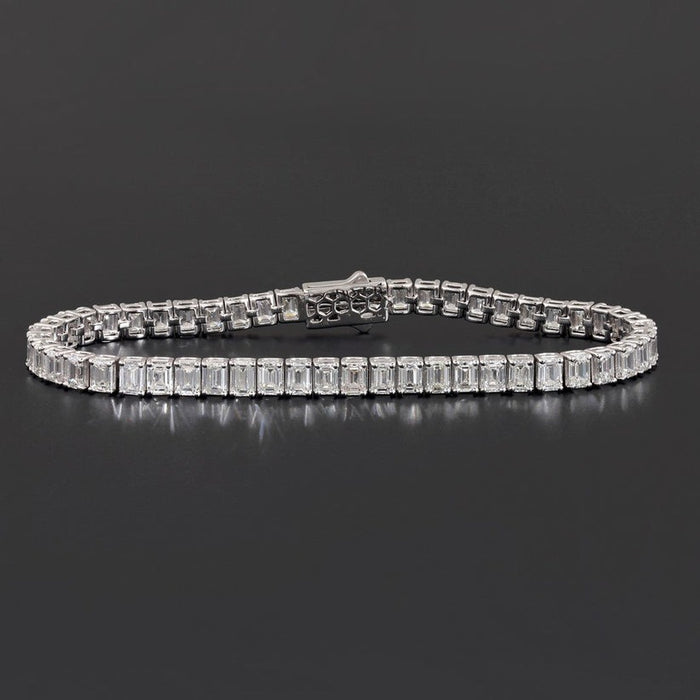 Contemporary Shine Diamond Tennis Bracelet in 18K Yellow Gold