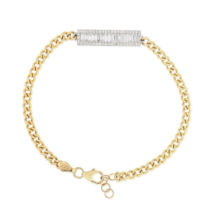 Royal Golden Diamond Link Bracelet in 14K Yellow Gold