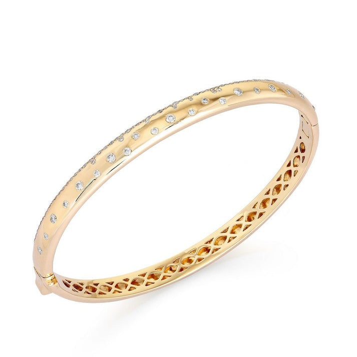 Whispering Stars Lattice Diamond Bracelet in 14K Yellow Gold