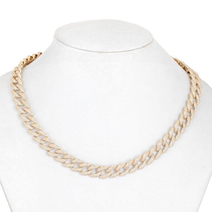 Chain Diamond 14K (or 18k upon request) Yellow Gold Link Necklace
