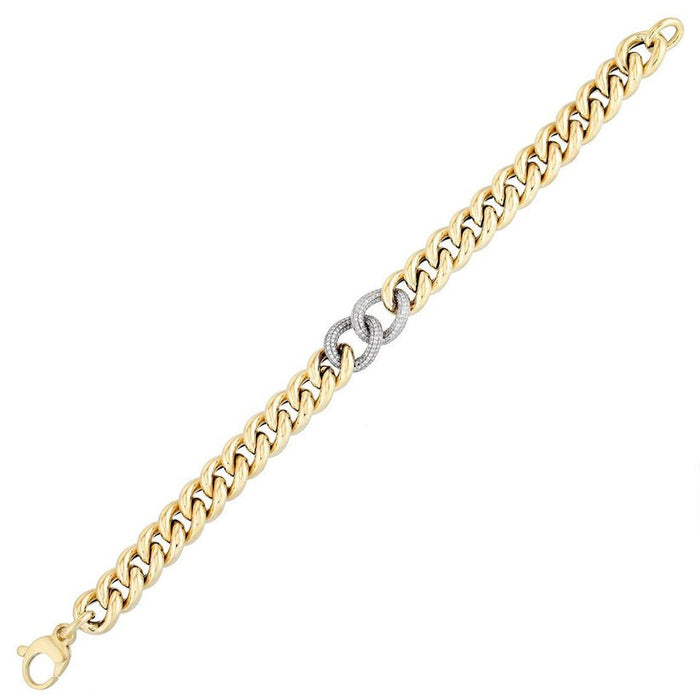 Opal Vintage Chain Link Bracelet in 14K Yellow Gold