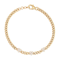 Heartbeats Diamond Accent Chain Bracelet in 14K Yellow Gold