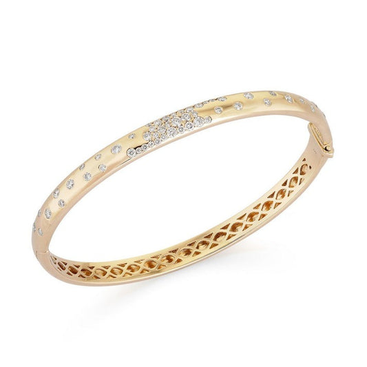 Diamond Bangle in 14K Yellow Gold