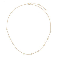 Blue Sapphire Eternal Emerald Diamond Necklace in 14K Yellow Gold
