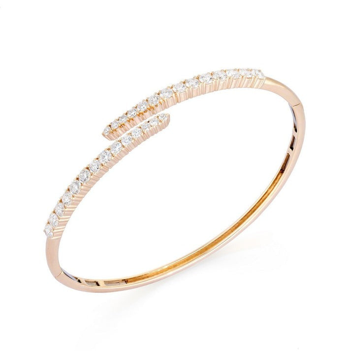 Infinity Flare Cuff Bangle Bracelet in 14K Yellow Gold
