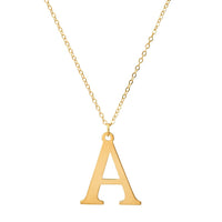 Diamond Chain Letter Pendant Necklace in 14K Yellow Gold