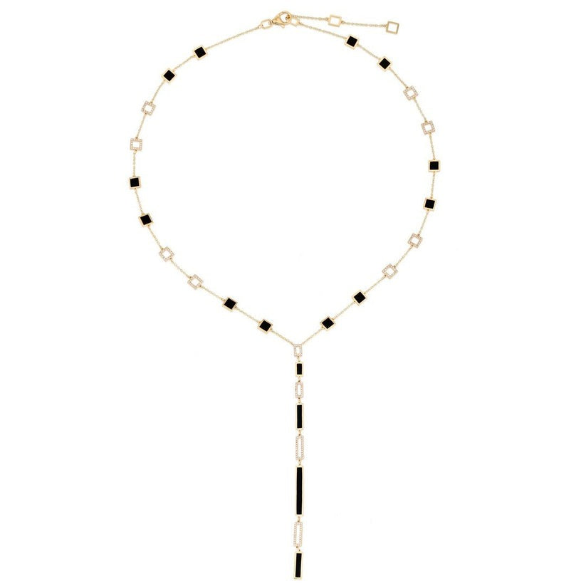 Diamond Bezel Sunburst Station Necklace in 14K Yellow Gold