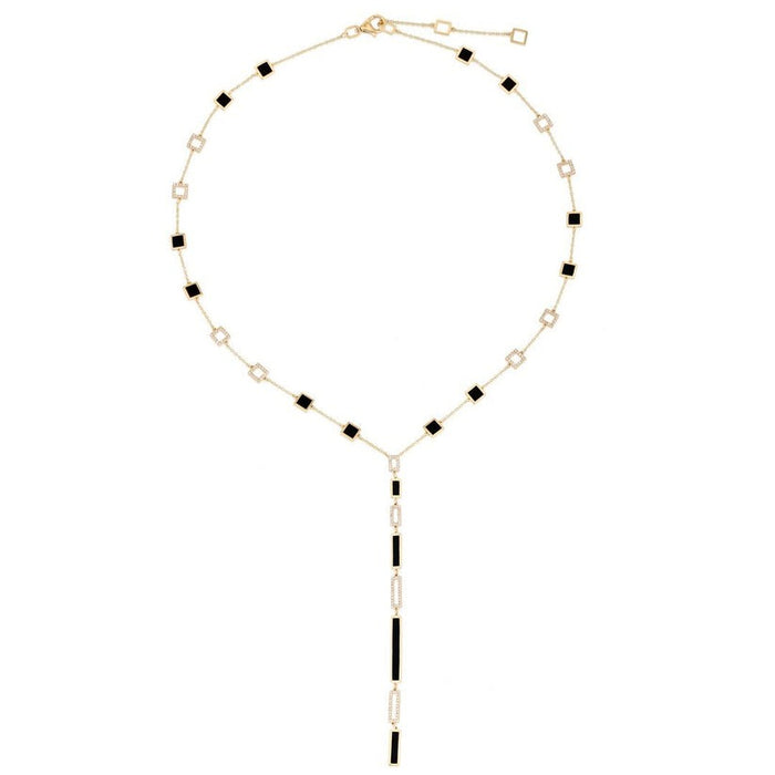 Diamond Bezel Sunburst Station Necklace in 14K Yellow Gold