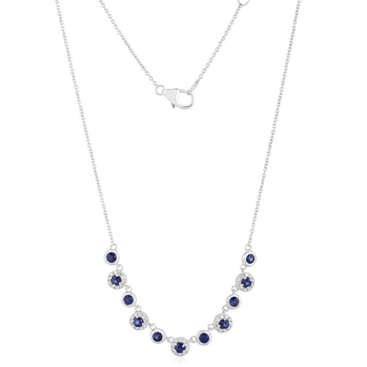 Diamond Graceful Radiance Station Necklace in 14K Yellow Gold