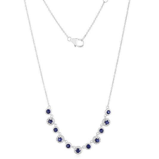 Diamond Graceful Radiance Station Necklace in 14K Yellow Gold