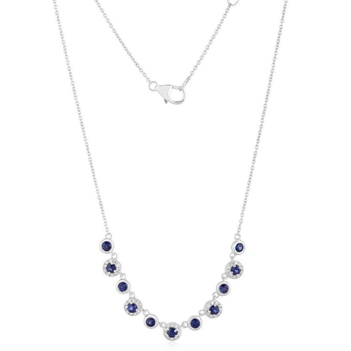 Diamond Graceful Radiance Station Necklace in 14K Yellow Gold