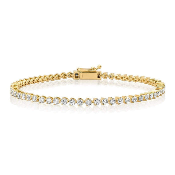 Glamour Pulse Diamond Tennis Bracelet in 14K Yellow Gold