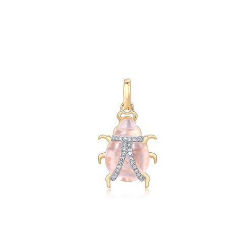 Pendant Diamond Necklace in 14K Yellow Gold