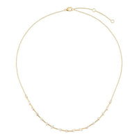 Diamond Aura Station Necklace in 14K Yellow Gold