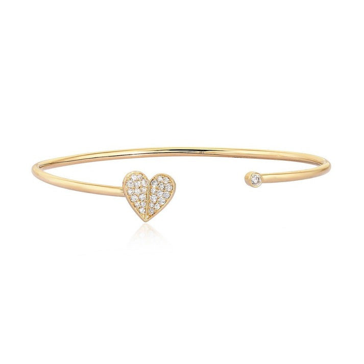 Golden Ember Bangle Bracelet in 14K Yellow Gold