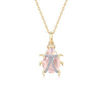 Pendant Diamond Necklace in 14K Yellow Gold