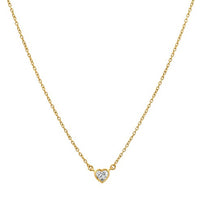 Heart Diamond Pendant Necklace in 14K Yellow Gold