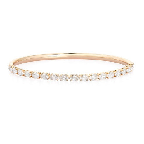Horizon Diamond Bangle in 14K Gold