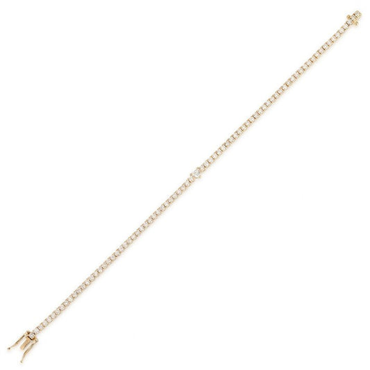 Golden Gleam 14K Diamond Tennis Bracelet