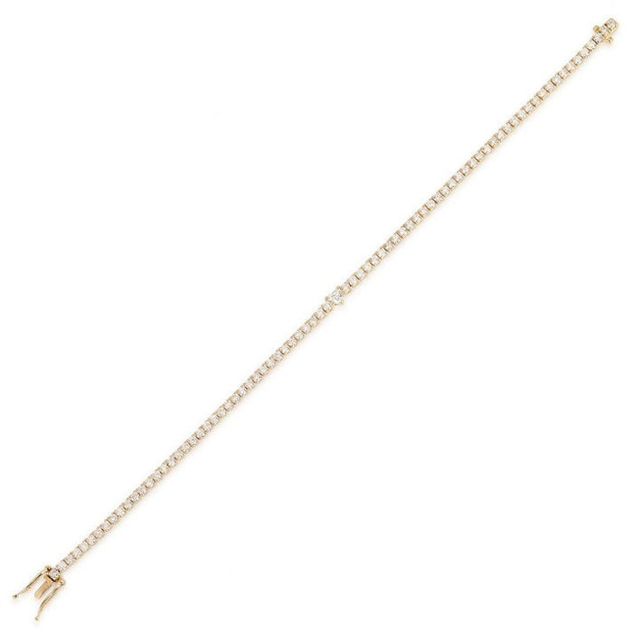 Golden Gleam 14K Diamond Tennis Bracelet
