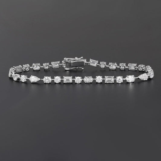 Fancy Diamond Tennis Bracelet in 18K Yellow Gold