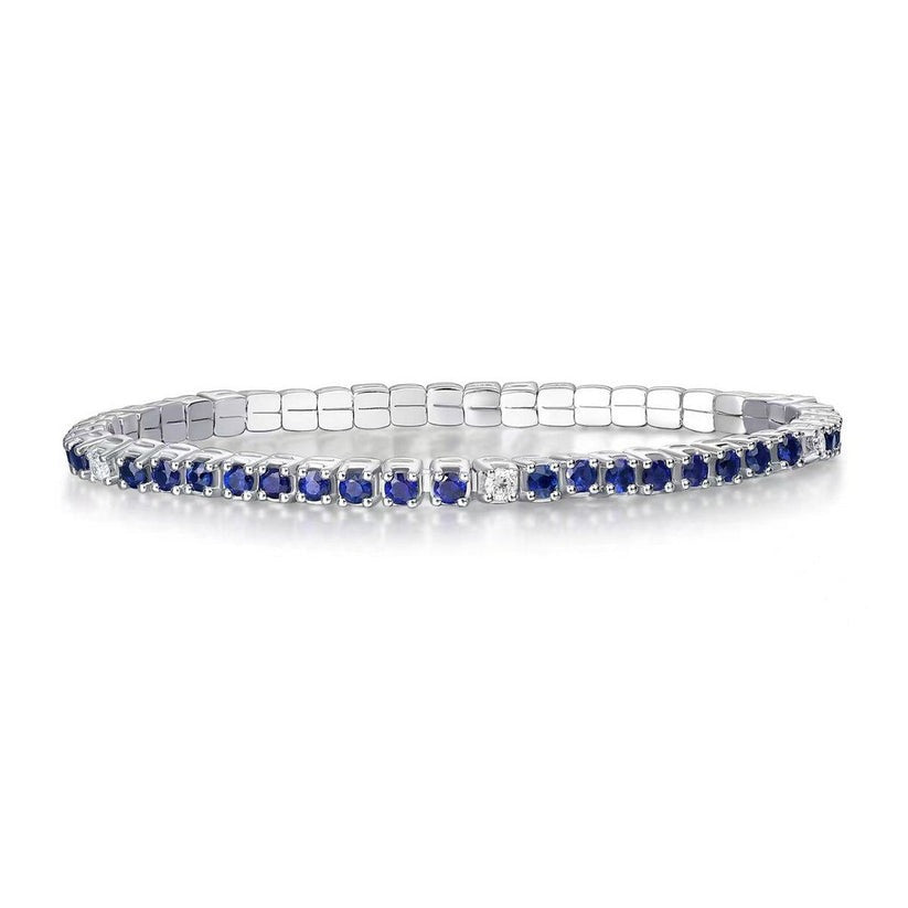 Radiance Aquamarine Diamond Bracelet in 14K Yellow Gold