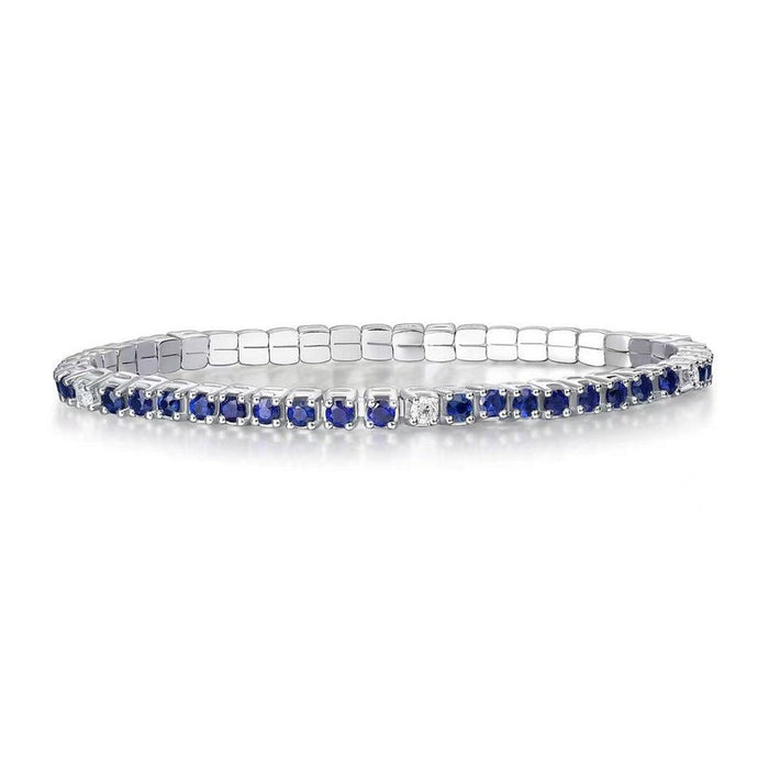 Radiance Aquamarine Diamond Bracelet in 14K Yellow Gold